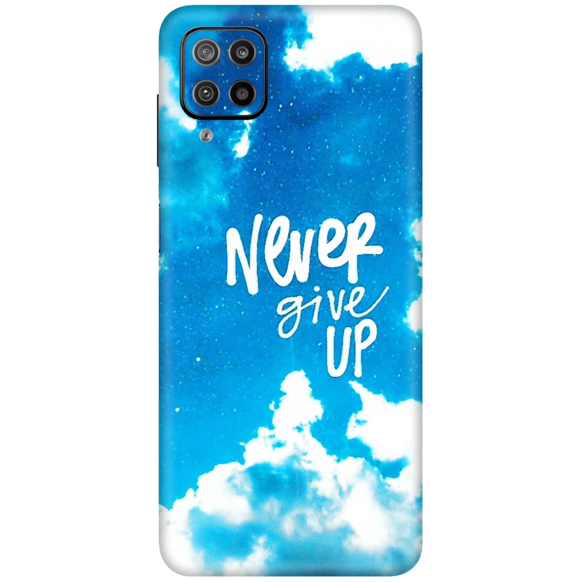Samsung M/F/Note/Flip and C Phone Skins (All Models) - Never Give Up - 3D Embossed Finish (L-279) Samsung Galaxy F12
