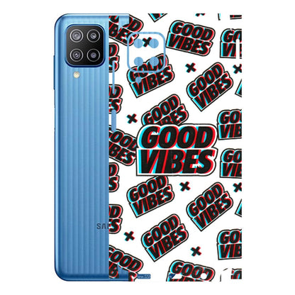 Samsung M/F/Note/Flip and C Phone Skins (All Models) - Good Vibes - 3D Embossed Finish (L-282) Samsung Galaxy F12