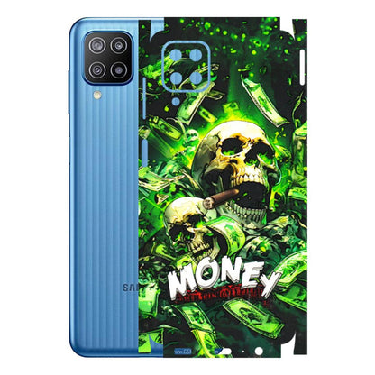 Samsung M/F/Note/Flip and C Phone Skins (All Models) - Skull Money - 3D Embossed Finish (L-303) Samsung Galaxy F12