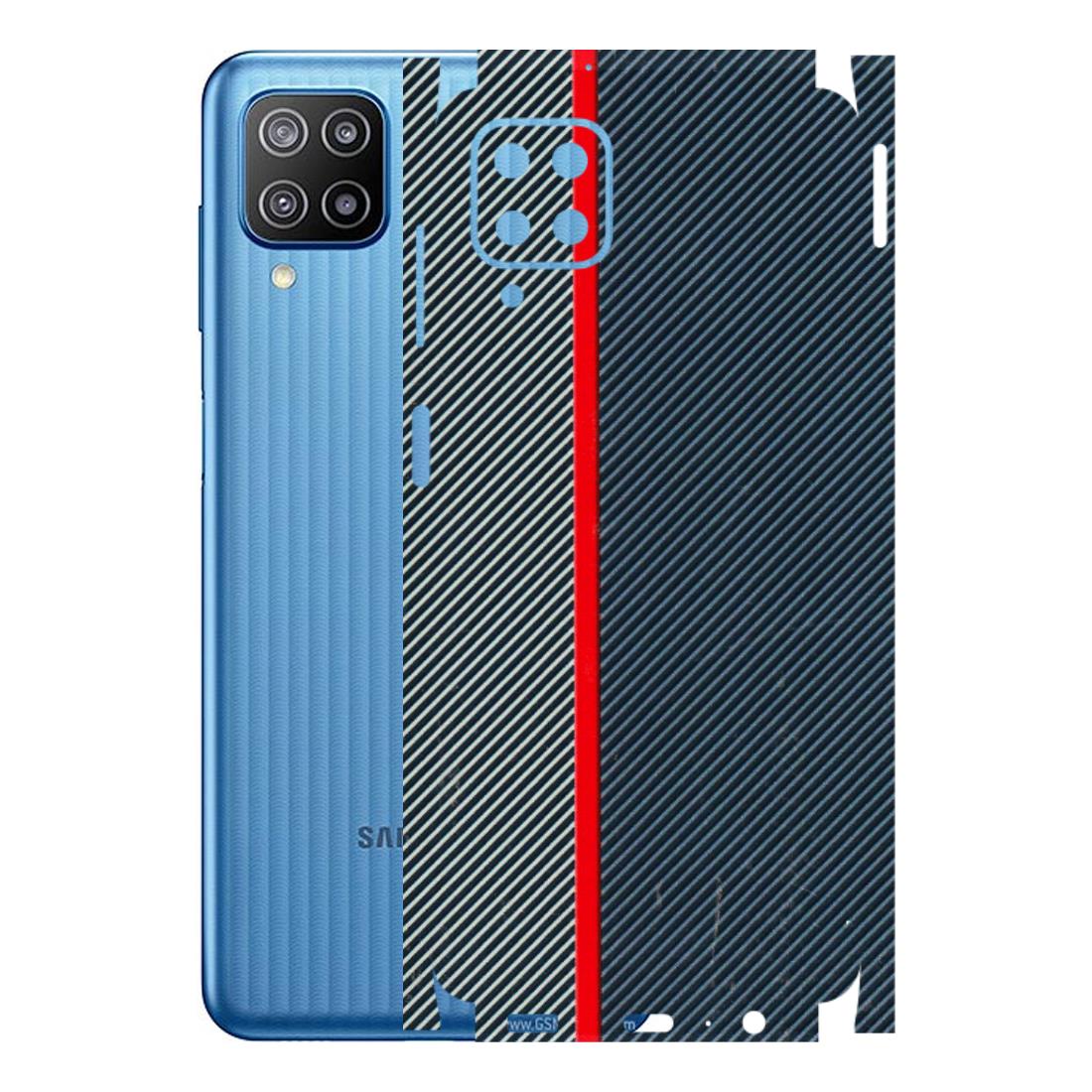 Samsung M/F/Note/Flip and C Phone Skins (All Models) - Blue Sober Lines - 3D Embossed Finish (L-305) Samsung Galaxy F12