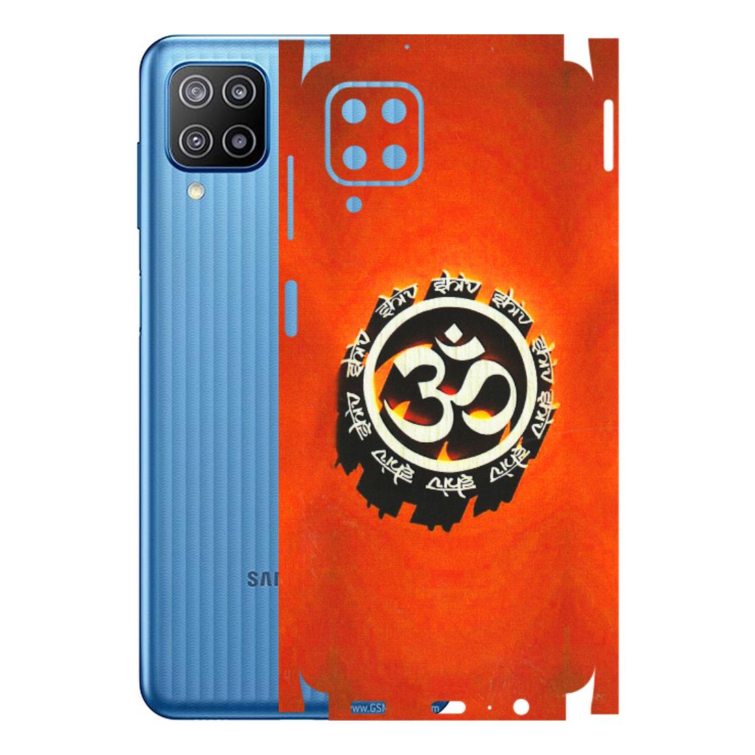 Samsung M/F/Note/Flip and C Phone Skins (All Models) - Aum Shiv Orange - 3D Embossed Finish (L-32) Samsung Galaxy F12