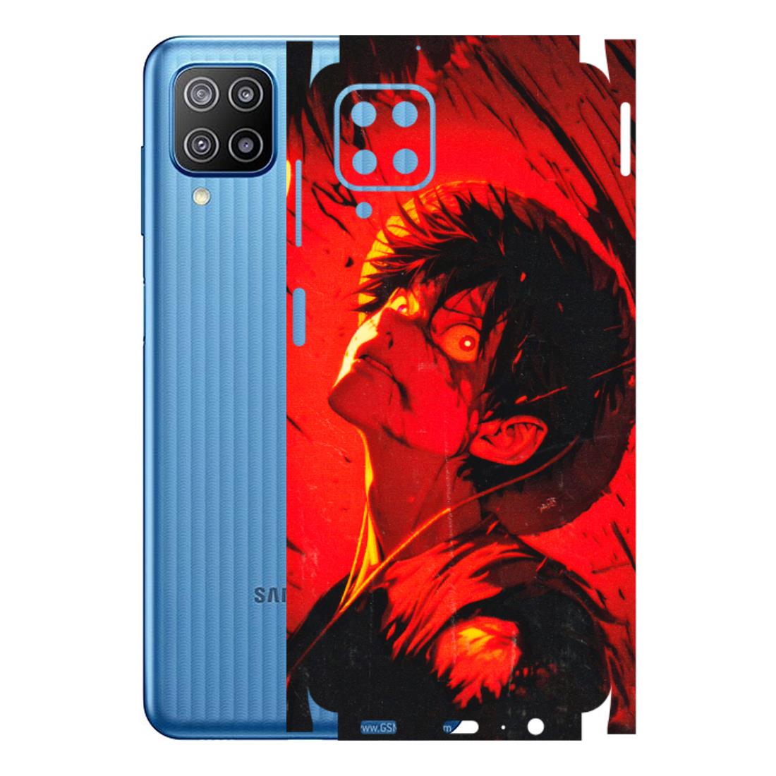 Samsung M/F/Note/Flip and C Phone Skins (All Models) - D.Luffy Power Up One Piece Anime - 3D Embossed Finish (L-326) Samsung Galaxy F12