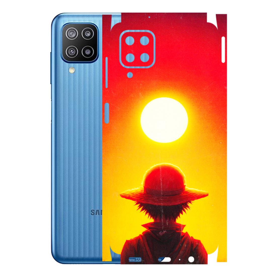 Samsung M/F/Note/Flip and C Phone Skins (All Models) - Cool Sunset With Monkey D.Luffy Anime - 3D Embossed Finish (L-329) Samsung Galaxy F12