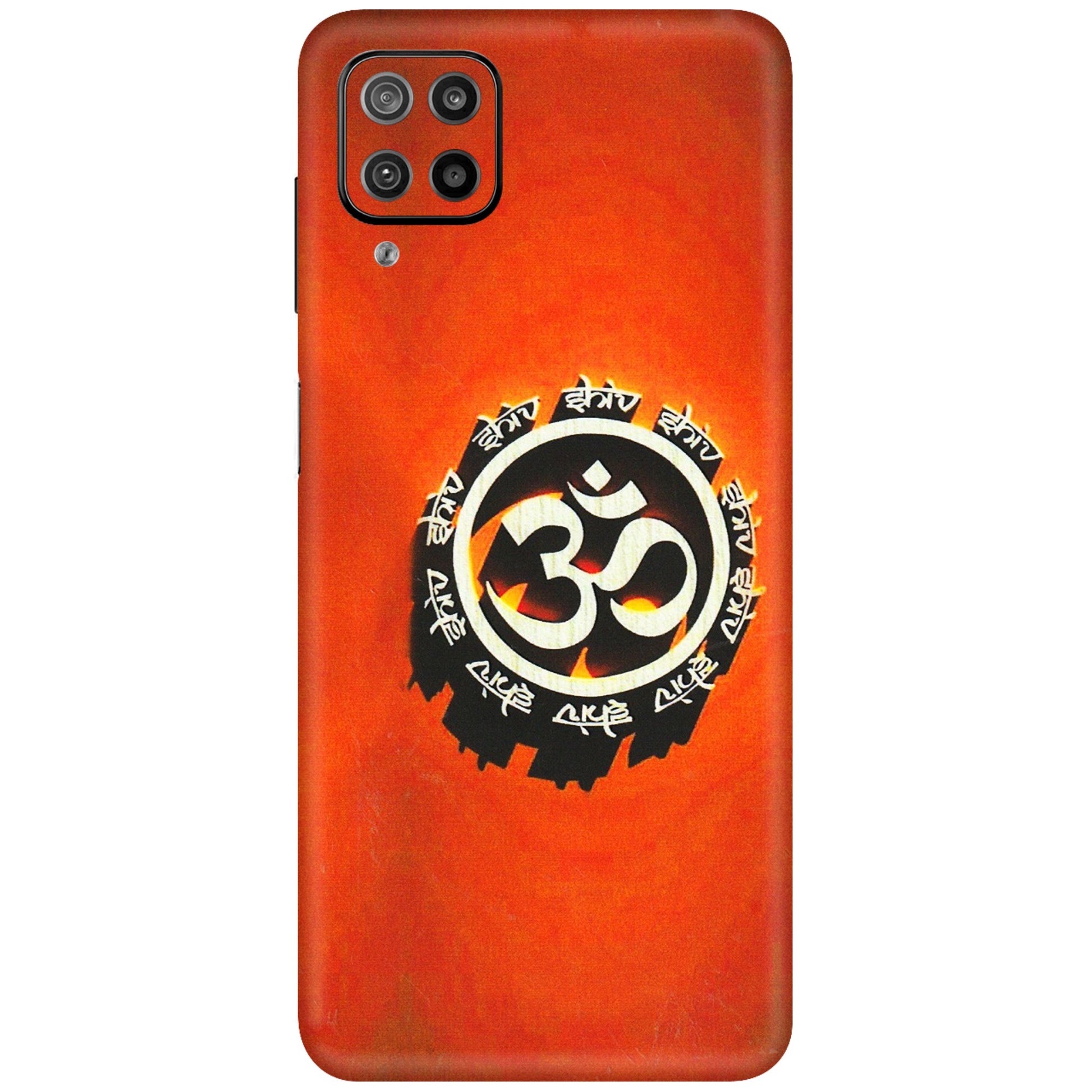Samsung M/F/Note/Flip and C Phone Skins (All Models) - Aum Shiv Orange - 3D Embossed Finish (L-32) Samsung Galaxy F12
