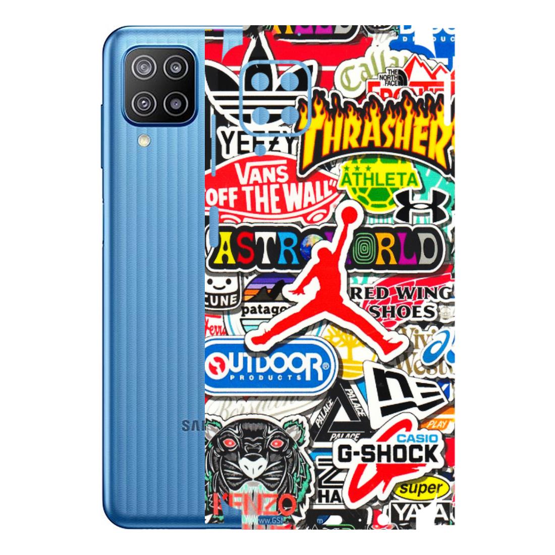 Samsung M/F/Note/Flip and C Phone Skins (All Models) - Multi Brands Sticker Graffiti - 3D Embossed Finish (L-37) Samsung Galaxy F12
