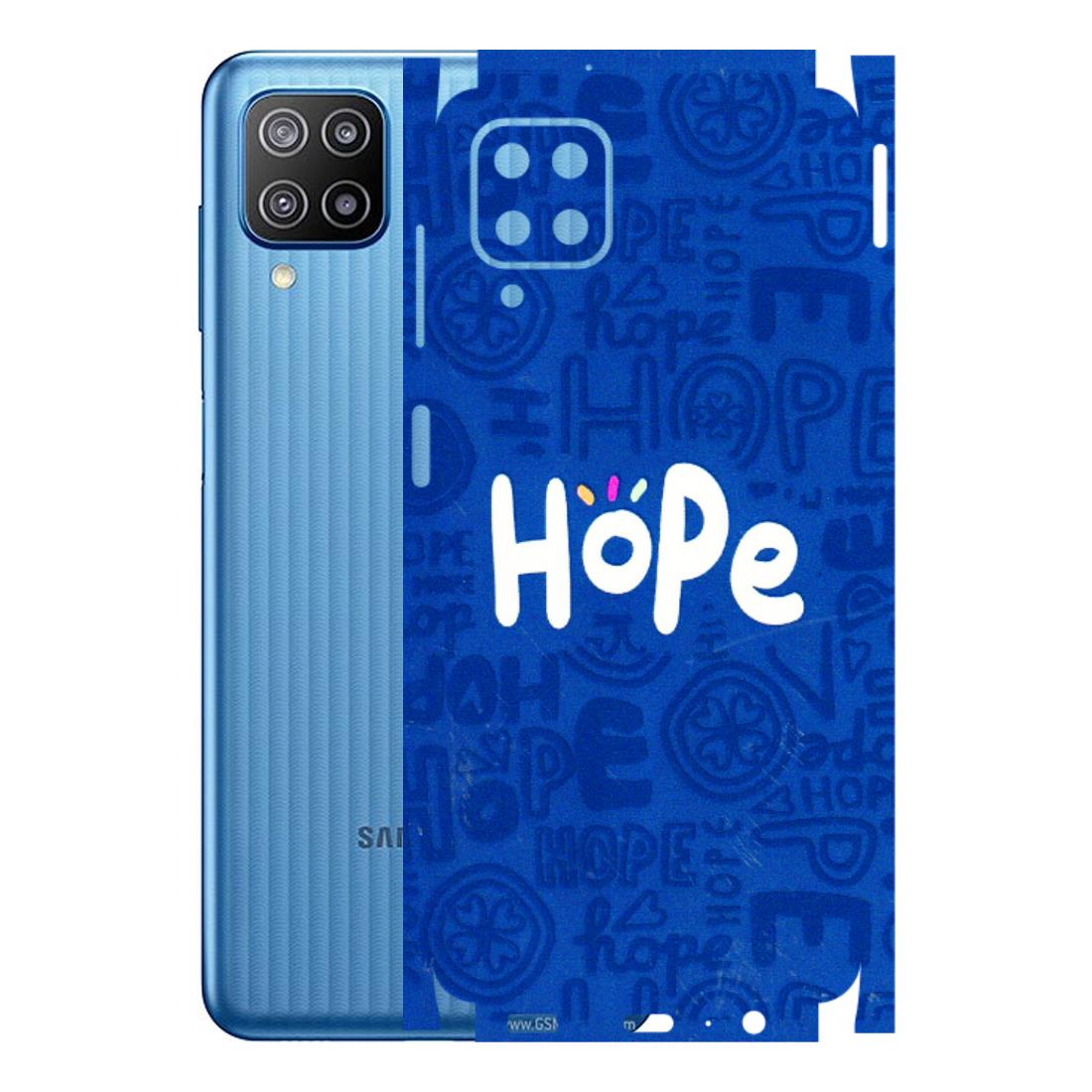 Samsung M/F/Note/Flip and C Phone Skins (All Models) - Hope Doodles Blue - 3D Embossed Finish (L-43) Samsung Galaxy F12