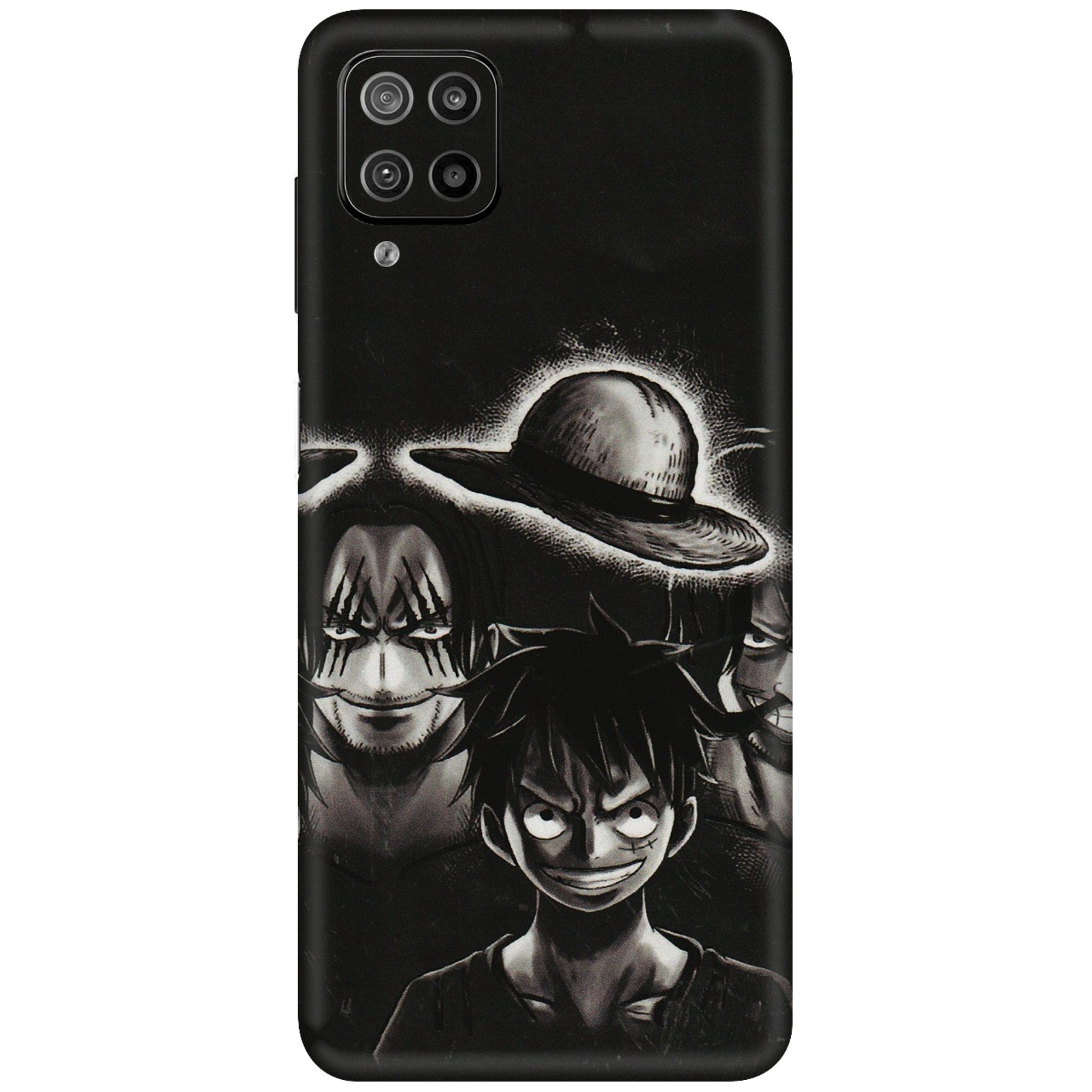 Samsung M/F/Note/Flip and C Phone Skins (All Models) - Black Luffy Hat - 3D Embossed Finish (L-57) Samsung Galaxy F12