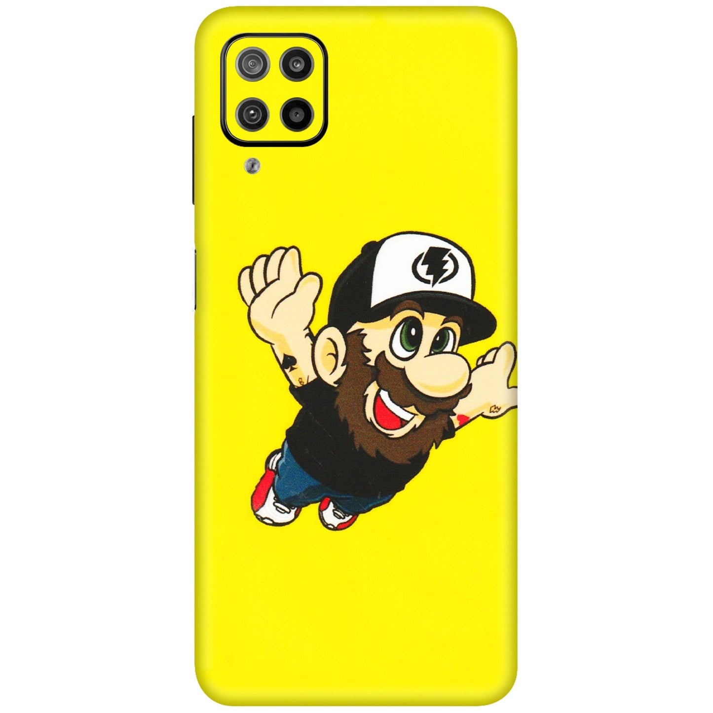 Samsung M/F/Note/Flip and C Phone Skins (All Models) - Flying Beardo - 3D Embossed Finish (L-60) Samsung Galaxy F12