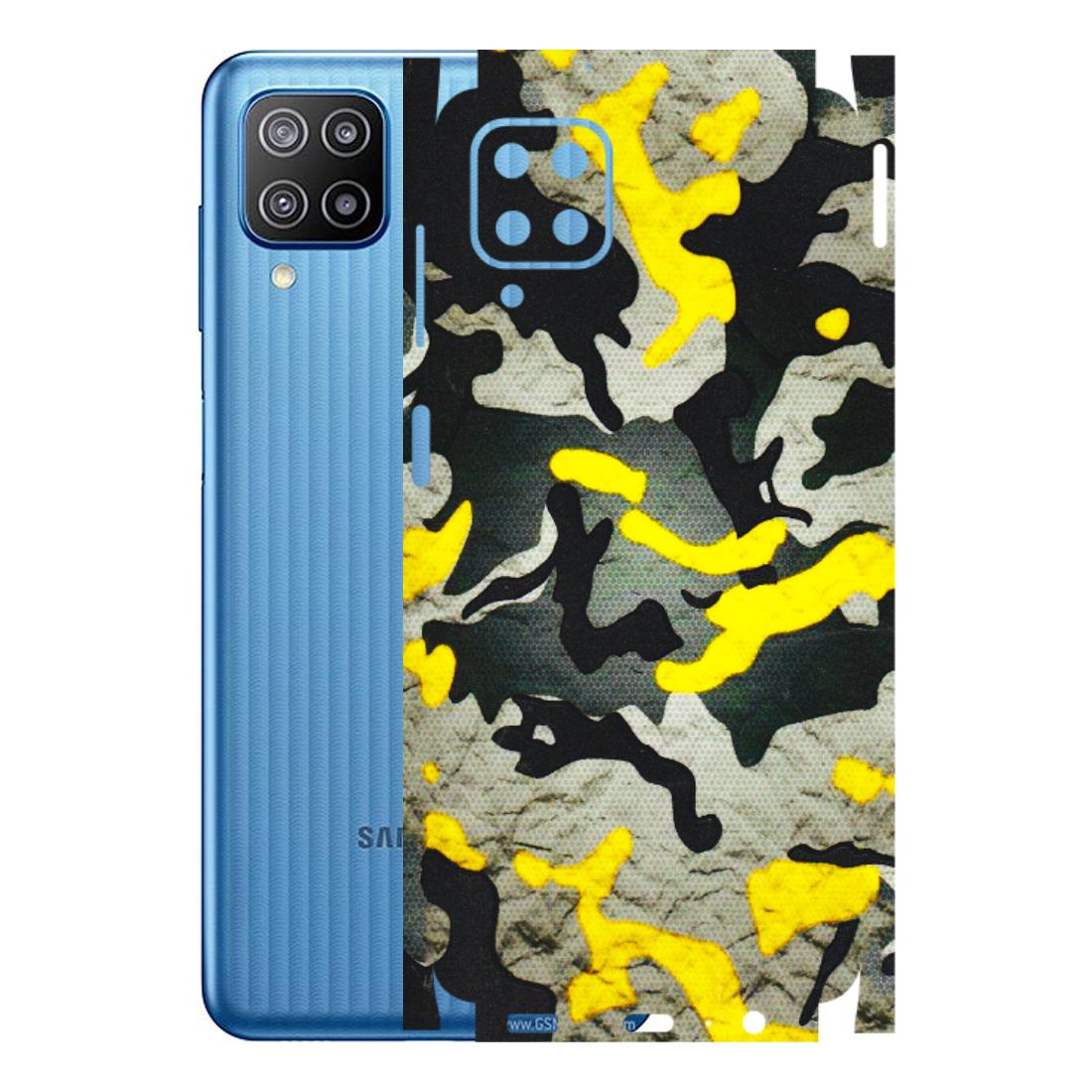 Samsung M/F/Note/Flip and C Phone Skins (All Models) - Yellow Camouflage - 3D Embossed Finish (L-61) Samsung Galaxy F12