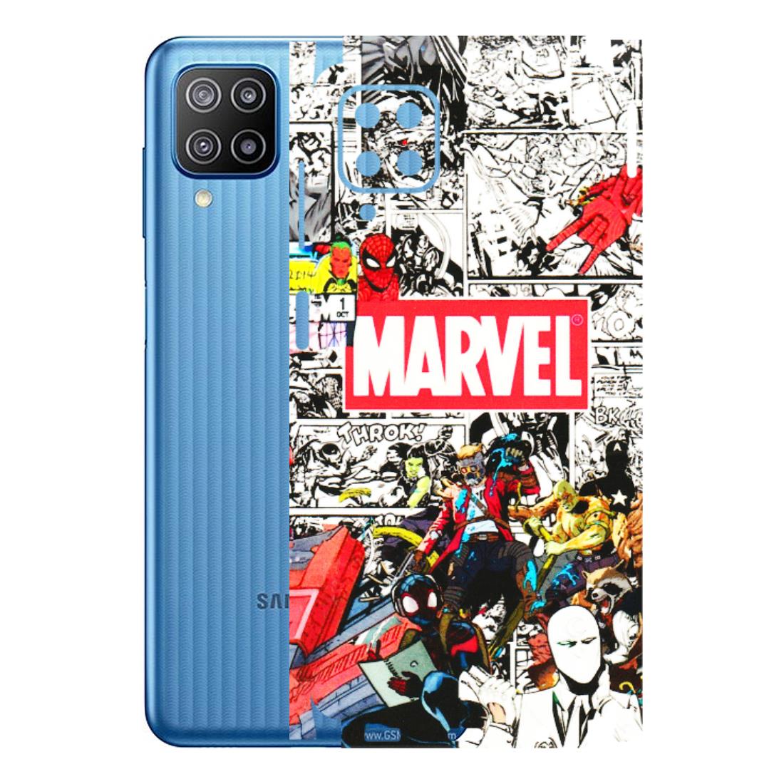 Samsung M/F/Note/Flip and C Phone Skins (All Models) - Marvel Colorful Comic - 3D Embossed Finish (L-64) Samsung Galaxy F12
