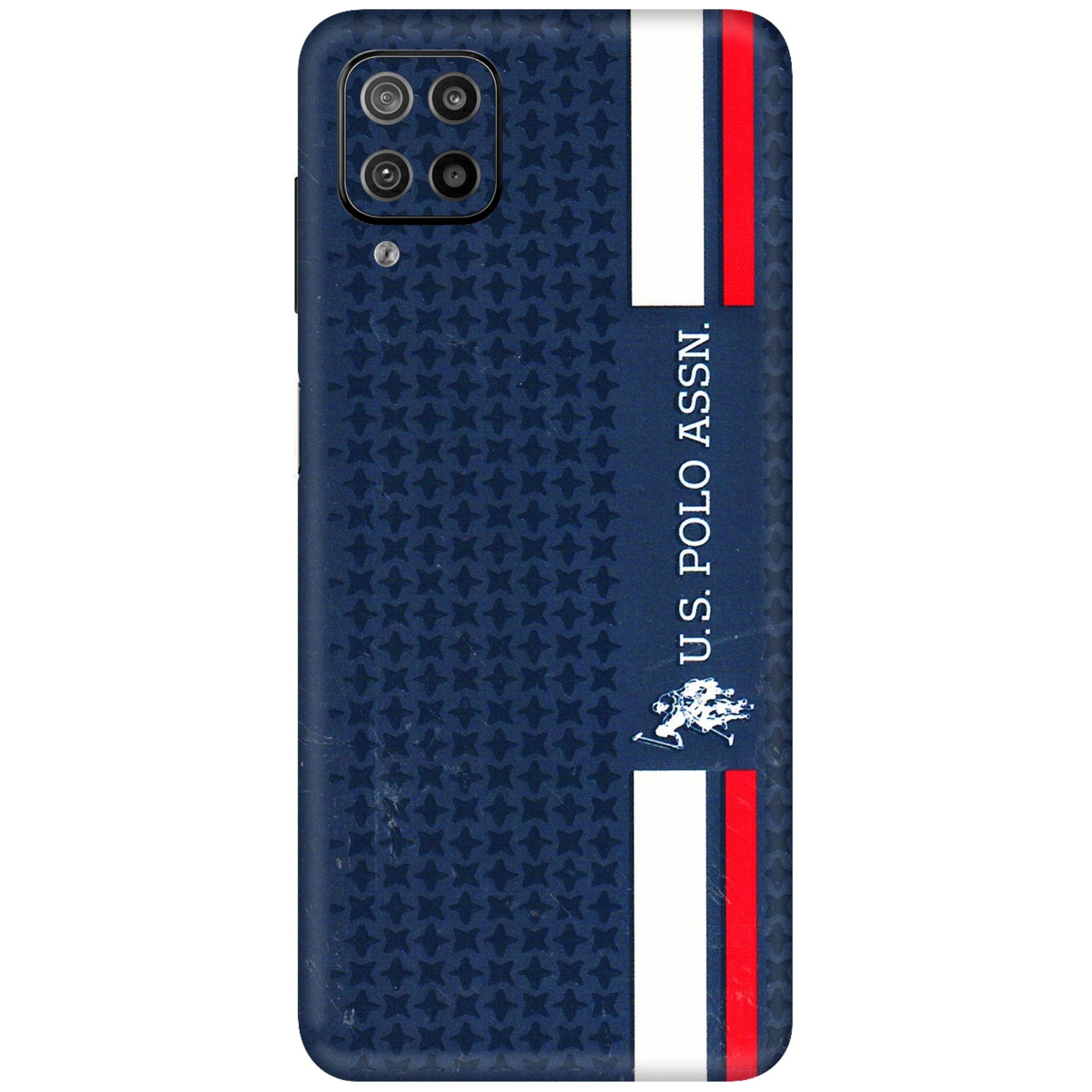 Samsung M/F/Note/Flip and C Phone Skins (All Models) - US POLO Designer Brand - 3D Embossed Finish (L-65) Samsung Galaxy F12