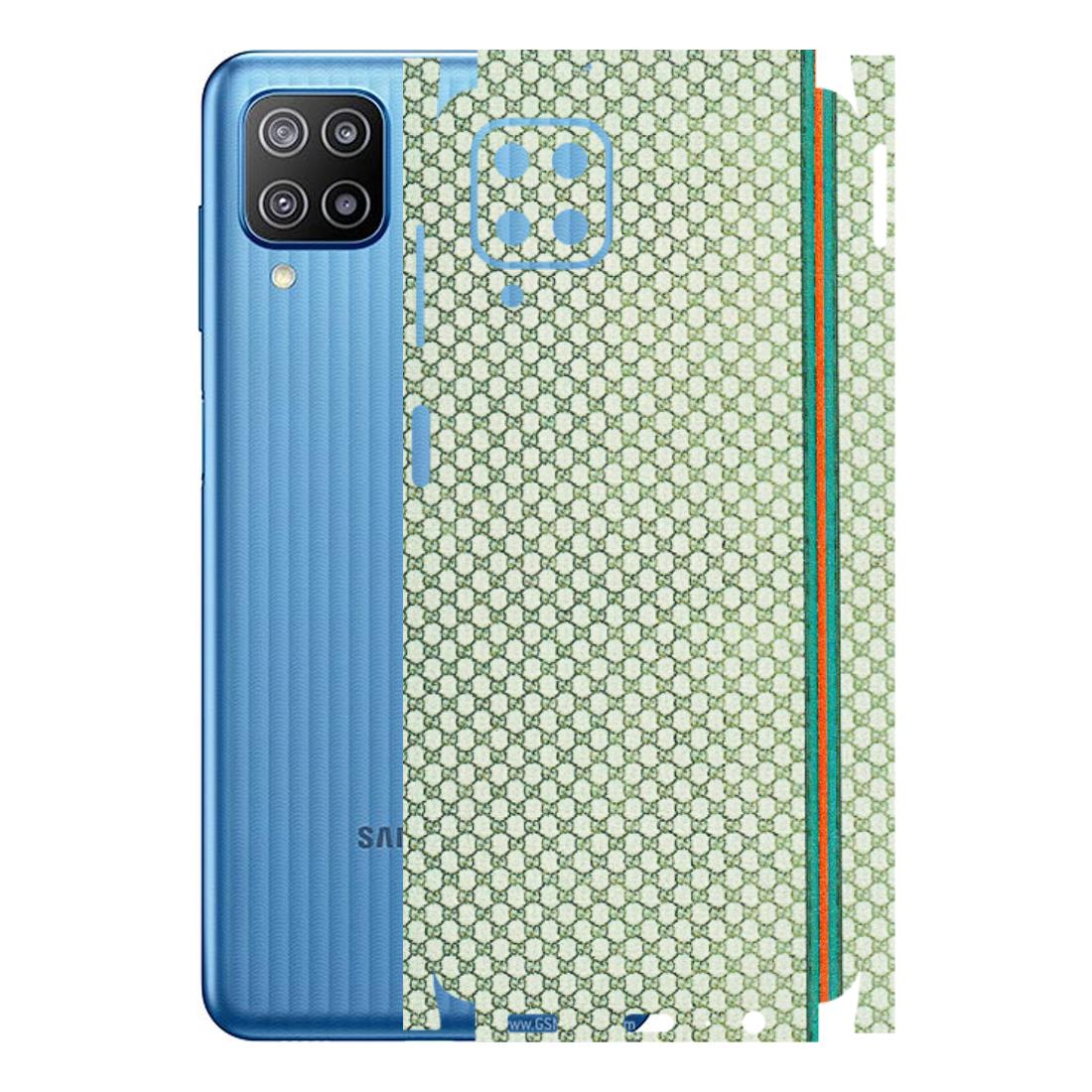 Samsung M/F/Note/Flip and C Phone Skins (All Models) - Gucci Fabric Pattern - 3D Embossed Finish (L-73) Samsung Galaxy F12