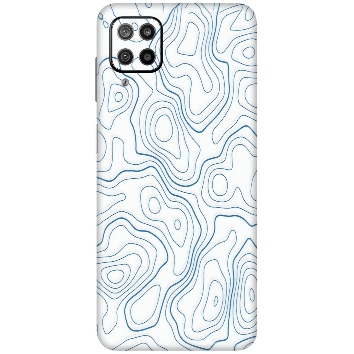 Samsung M/F/Note/Flip and C Phone Skins (All Models) - Blue And White Swirls - Matte Finish (M-139) Samsung Galaxy F12