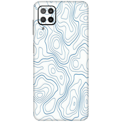 Samsung M/F/Note/Flip and C Phone Skins (All Models) - Blue And White Swirls - Matte Finish (M-139) Samsung Galaxy F12