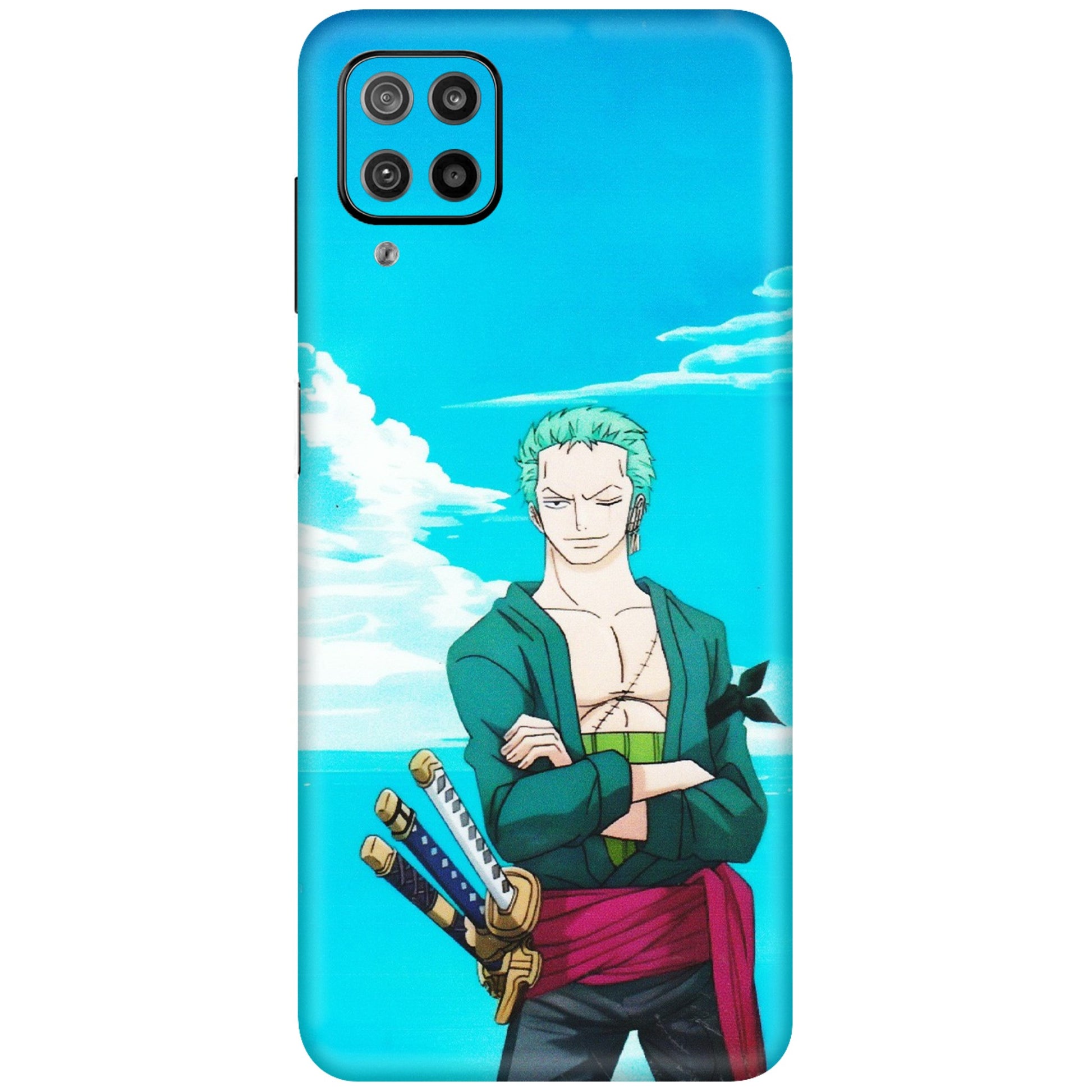 Samsung M/F/Note/Flip and C Phone Skins (All Models) - Cool Swordman Zoro Anime - Matte Finish (M-143) Samsung Galaxy F12