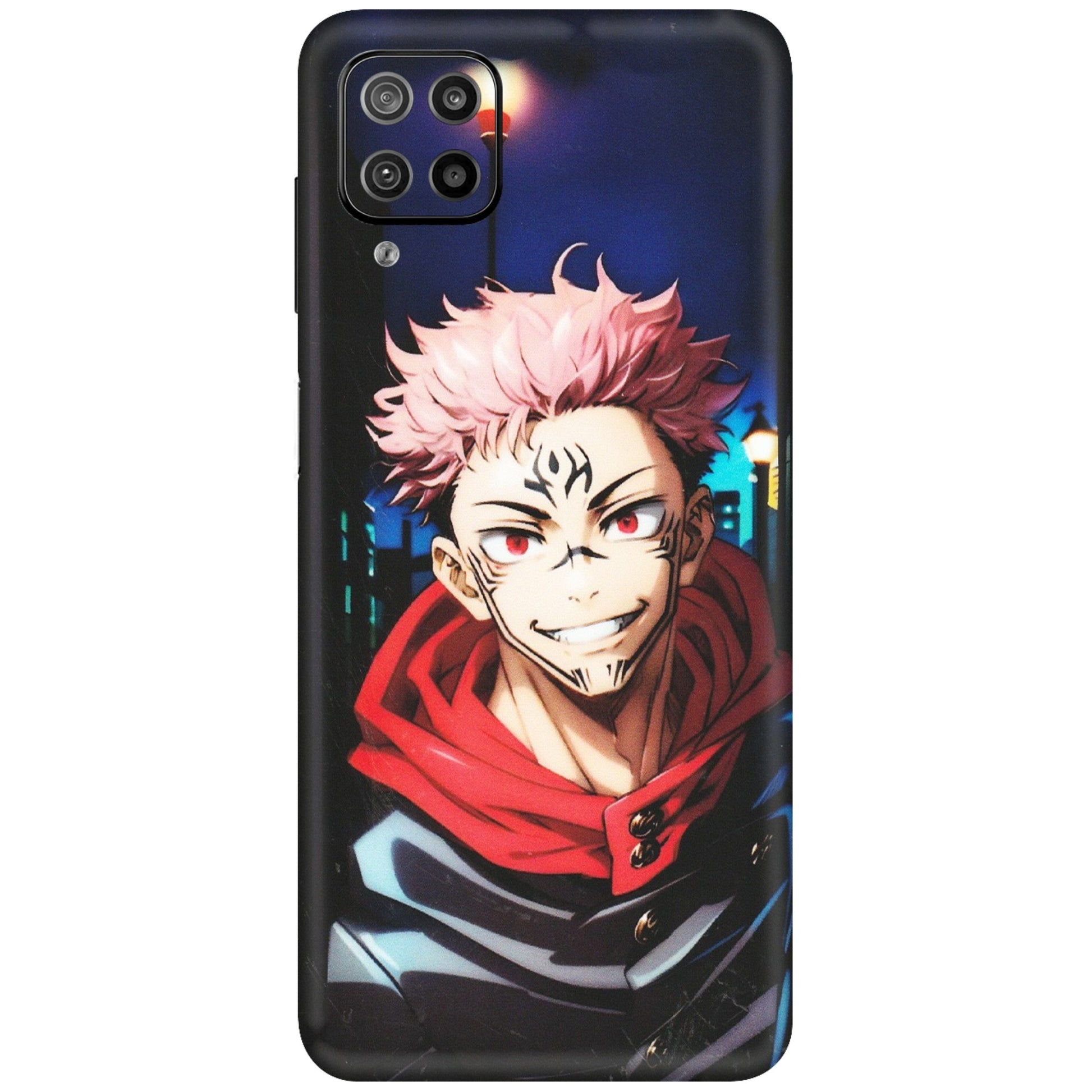 Samsung M/F/Note/Flip and C Phone Skins (All Models) - Yuji Itadori Funny Face Anime - Matte Finish (M-152) Samsung Galaxy F12