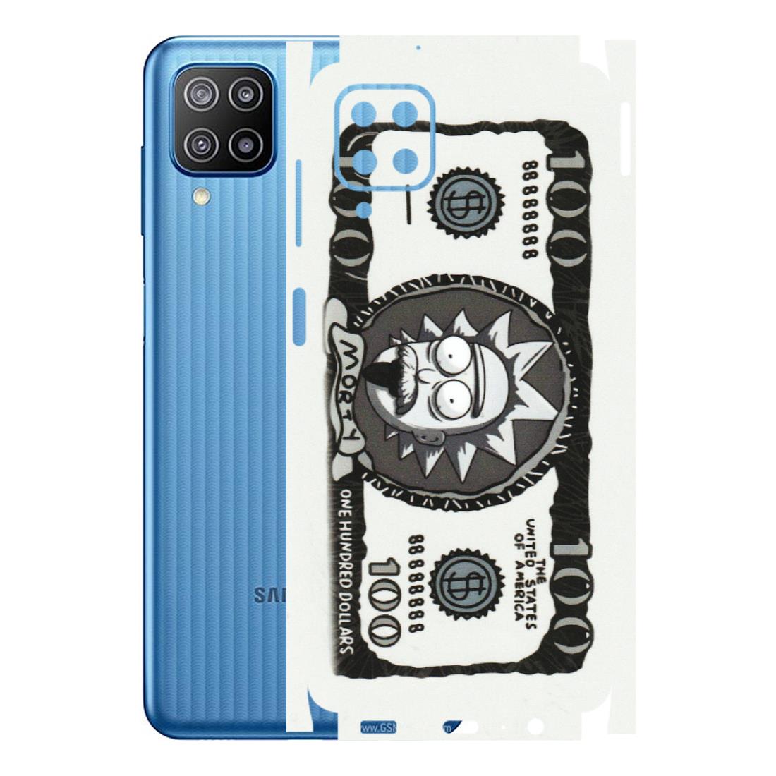 Samsung M/F/Note/Flip and C Phone Skins (All Models) - Rick And Morty Hundred Dollar Anime - Matte Finish (M-161) Samsung Galaxy F12