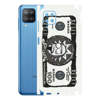 Samsung M/F/Note/Flip and C Phone Skins (All Models) - Rick And Morty Hundred Dollar Anime - Matte Finish (M-161) Samsung Galaxy F12