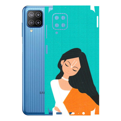 Samsung M/F/Note/Flip and C Phone Skins (All Models) - Radhe Radhe With Hindu Symbol - Matte Finish (M-164) Samsung Galaxy F12