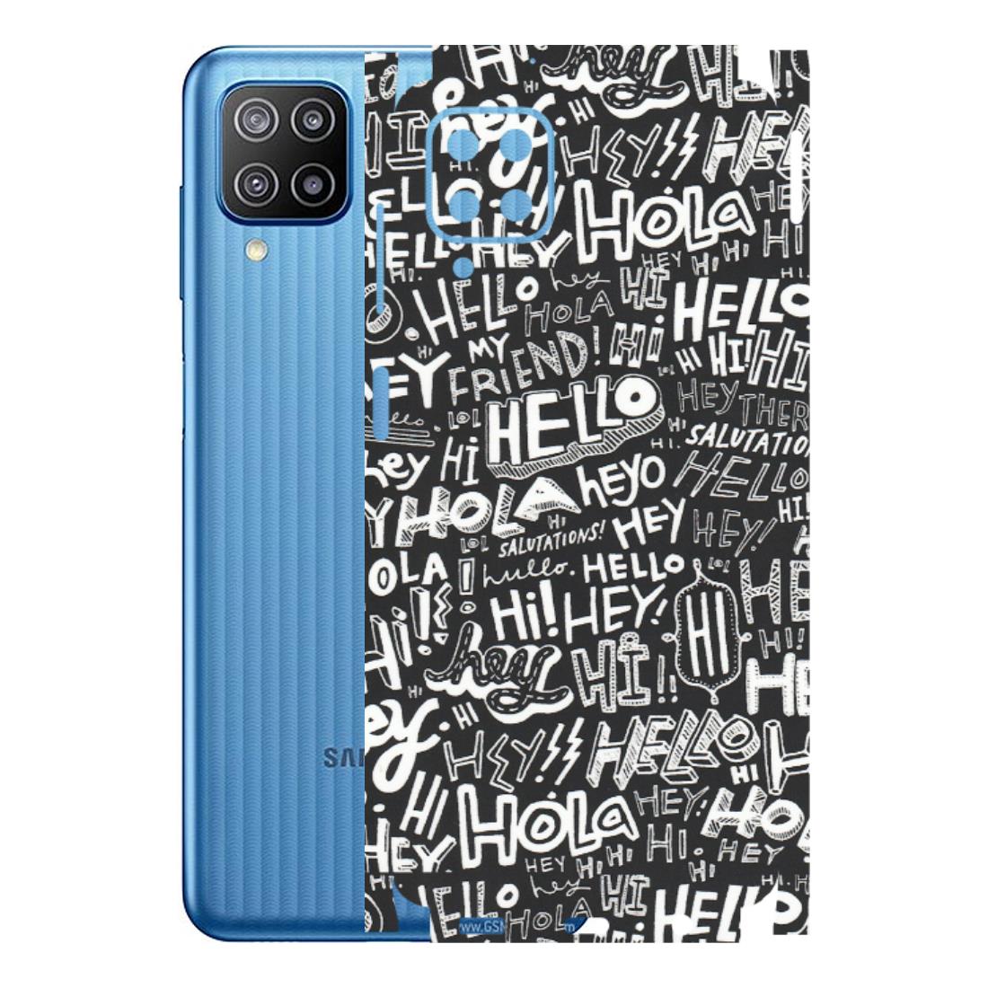 Samsung M/F/Note/Flip and C Phone Skins (All Models) - Hi Hello Doodles - Matte Finish (M-25) Samsung Galaxy F12