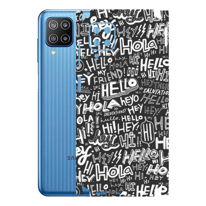 Samsung M/F/Note/Flip and C Phone Skins (All Models) - Hi Hello Doodles - Matte Finish (M-25) Samsung Galaxy F12