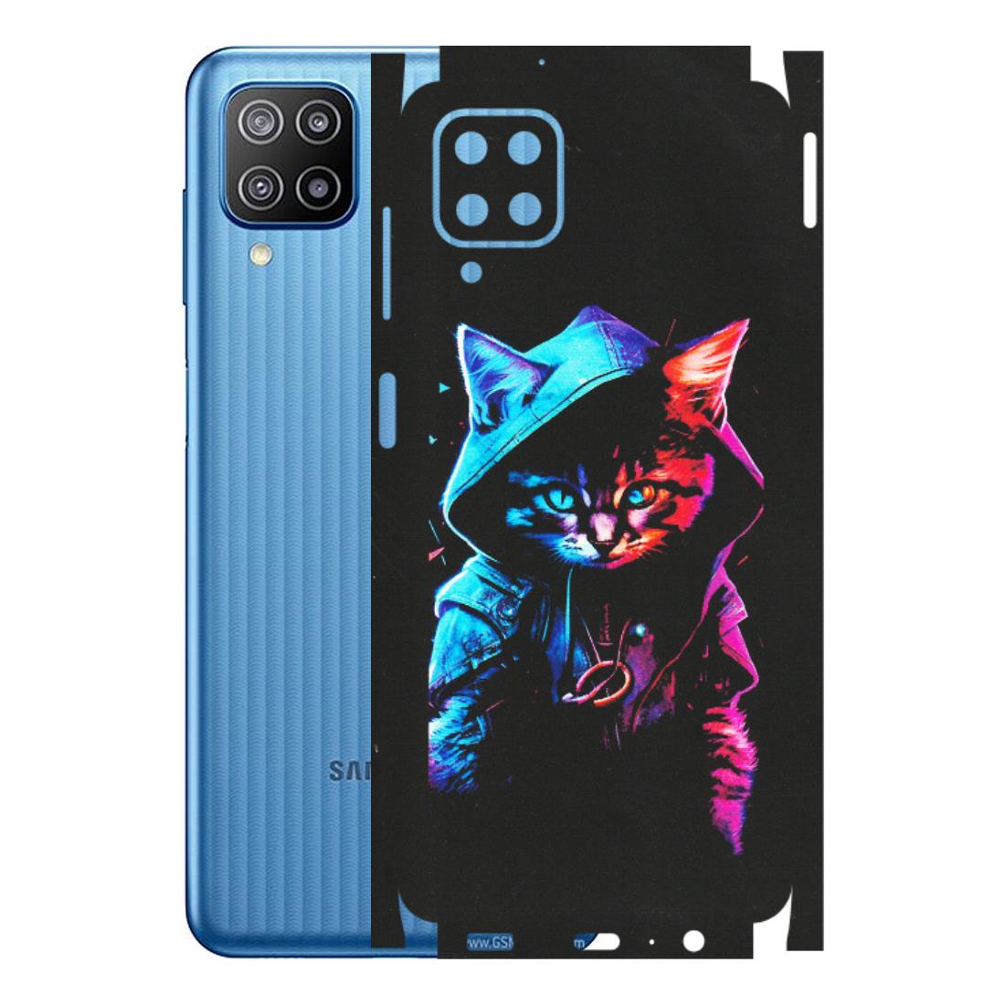 Samsung M/F/Note/Flip and C Phone Skins (All Models) - Cyberpunk Cat - Matte Finish (M-45) Samsung Galaxy F12
