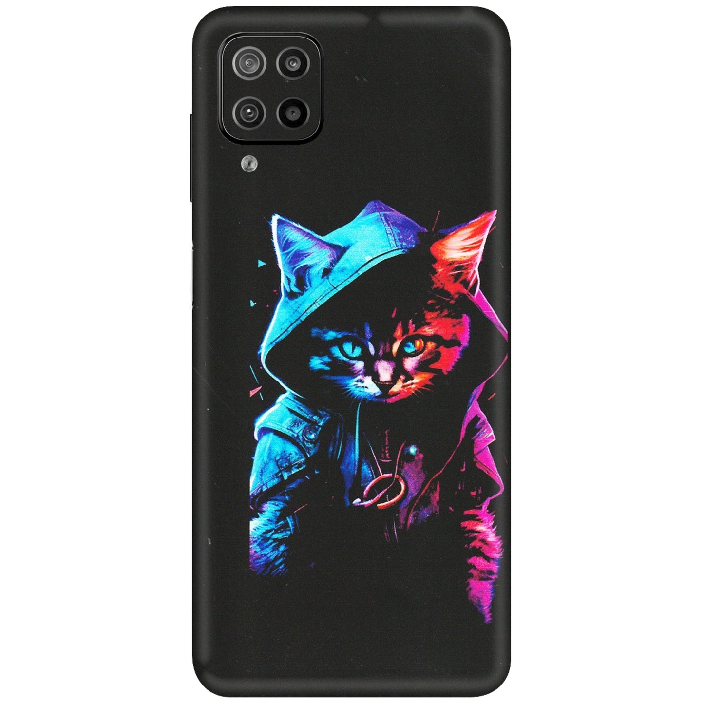 Samsung M/F/Note/Flip and C Phone Skins (All Models) - Cyberpunk Cat - Matte Finish (M-45) Samsung Galaxy F12