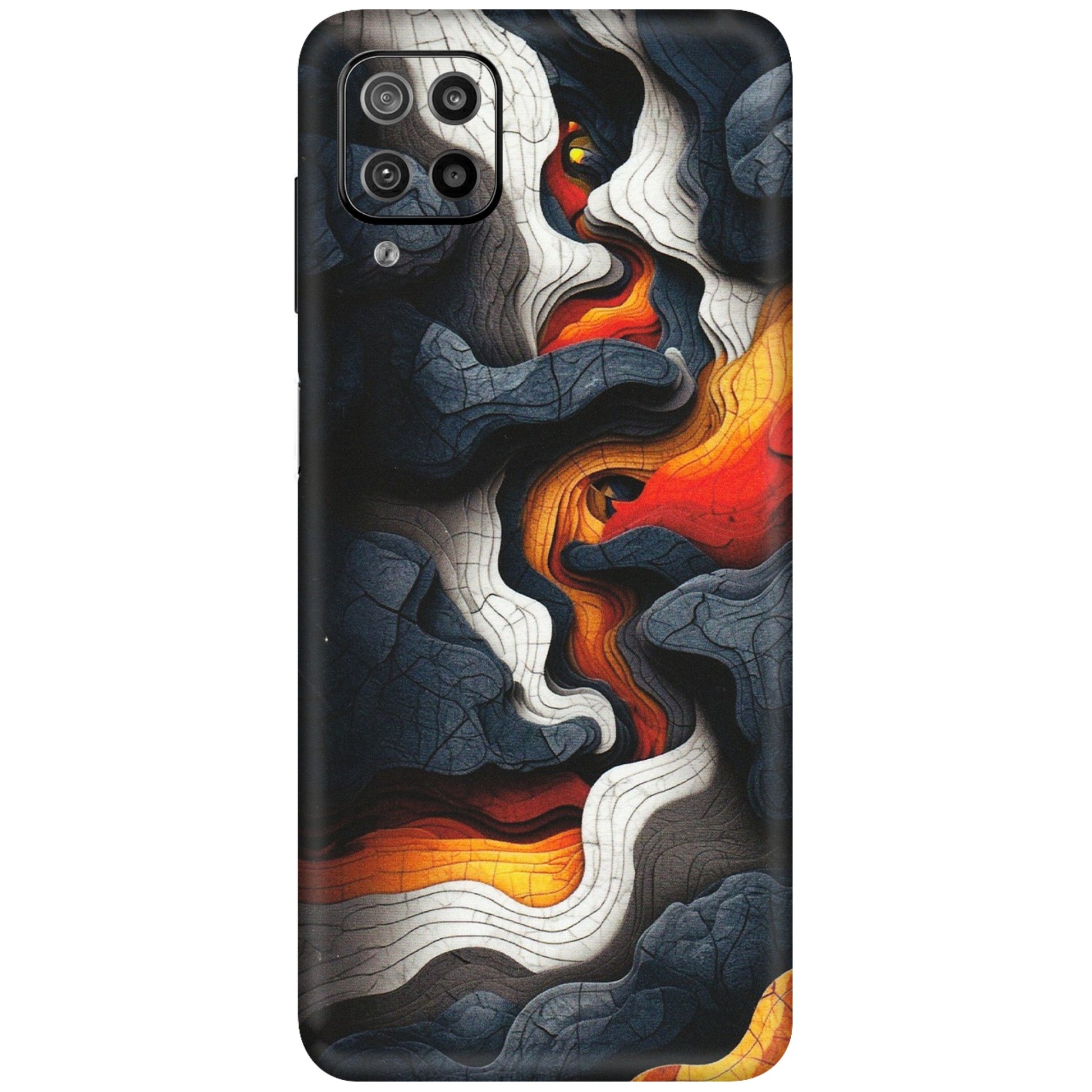 Samsung M/F/Note/Flip and C Phone Skins (All Models) - Abstract Volcanic Layers - Matte Finish (M-52) Samsung Galaxy F12