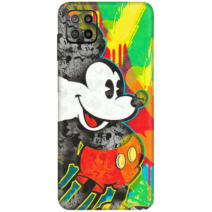Samsung M/F/Note/Flip and C Phone Skins (All Models) - Multiple Mickey With Colourful Texture - Matte Finish (M-84) Samsung Galaxy F12