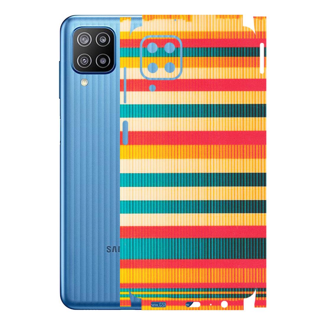 Samsung M/F/Note/Flip and C Phone Skins (All Models) - Colourful Stripes Soothing Effect - Matte Finish (M-86) Samsung Galaxy F12