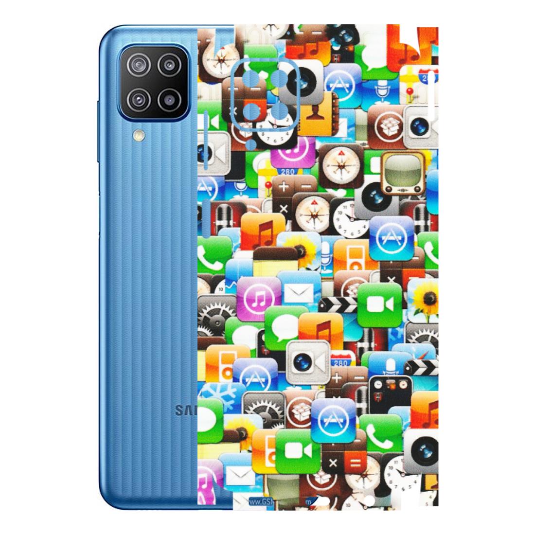 Samsung M/F/Note/Flip and C Phone Skins (All Models) - All Apple Icons - Matte Finish (M-93) Samsung Galaxy F12