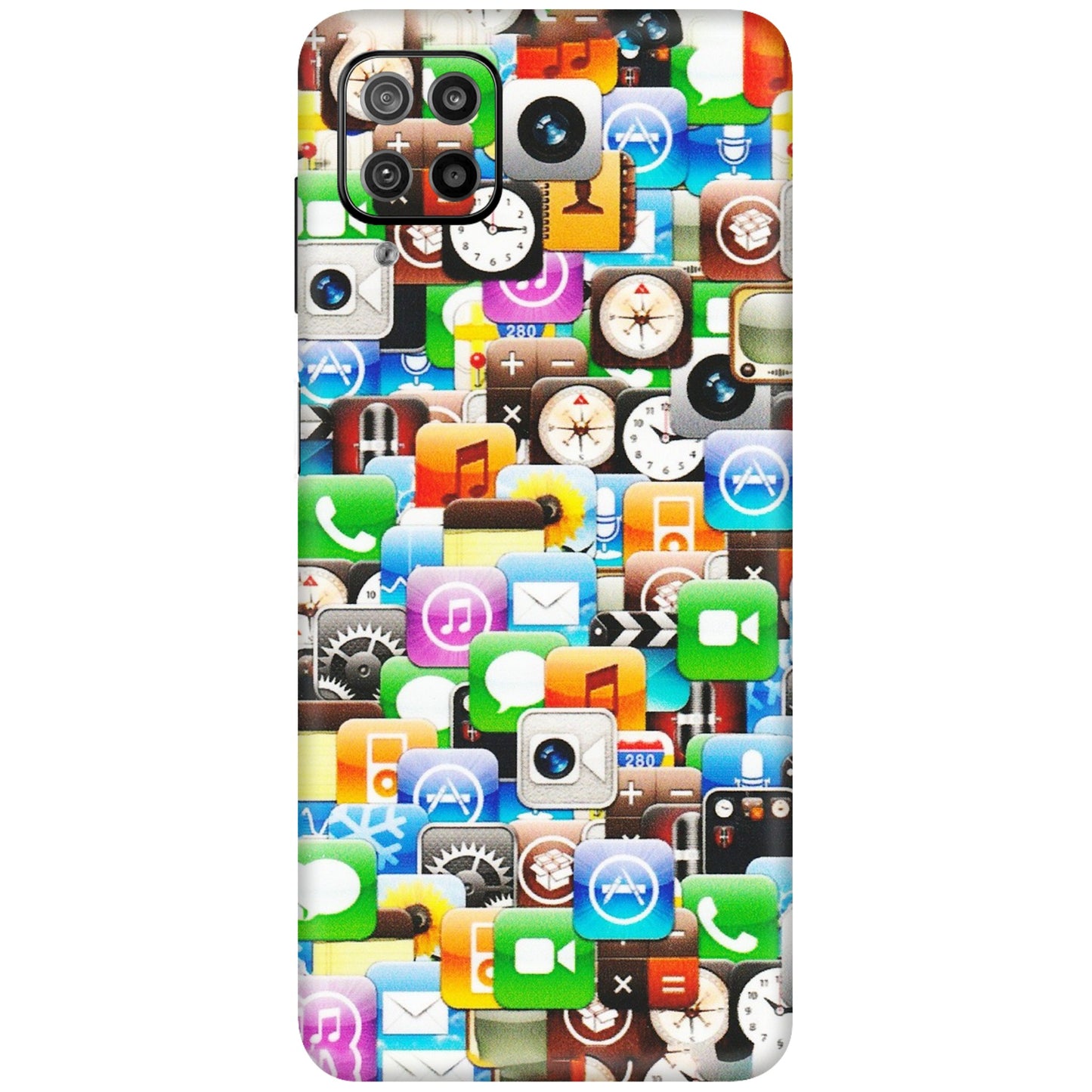 Samsung M/F/Note/Flip and C Phone Skins (All Models) - All Apple Icons - Matte Finish (M-93) Samsung Galaxy F12