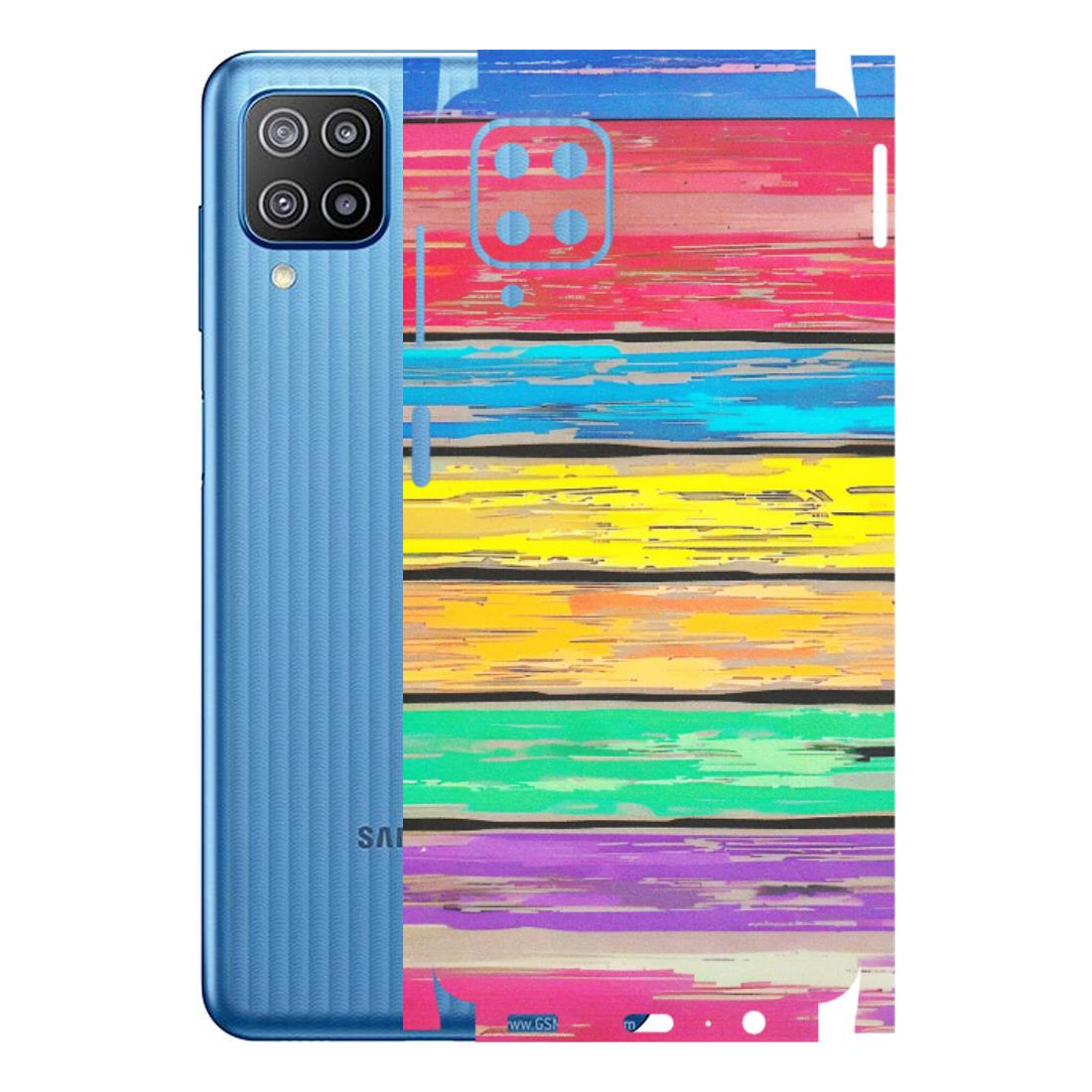 Samsung M/F/Note/Flip and C Phone Skins (All Models) - Multi Colour Wooden Wall - Matte Finish (M-96) Samsung Galaxy F12