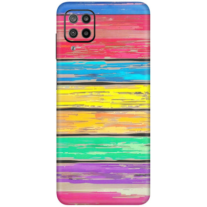 Samsung M/F/Note/Flip and C Phone Skins (All Models) - Multi Colour Wooden Wall - Matte Finish (M-96) Samsung Galaxy F12