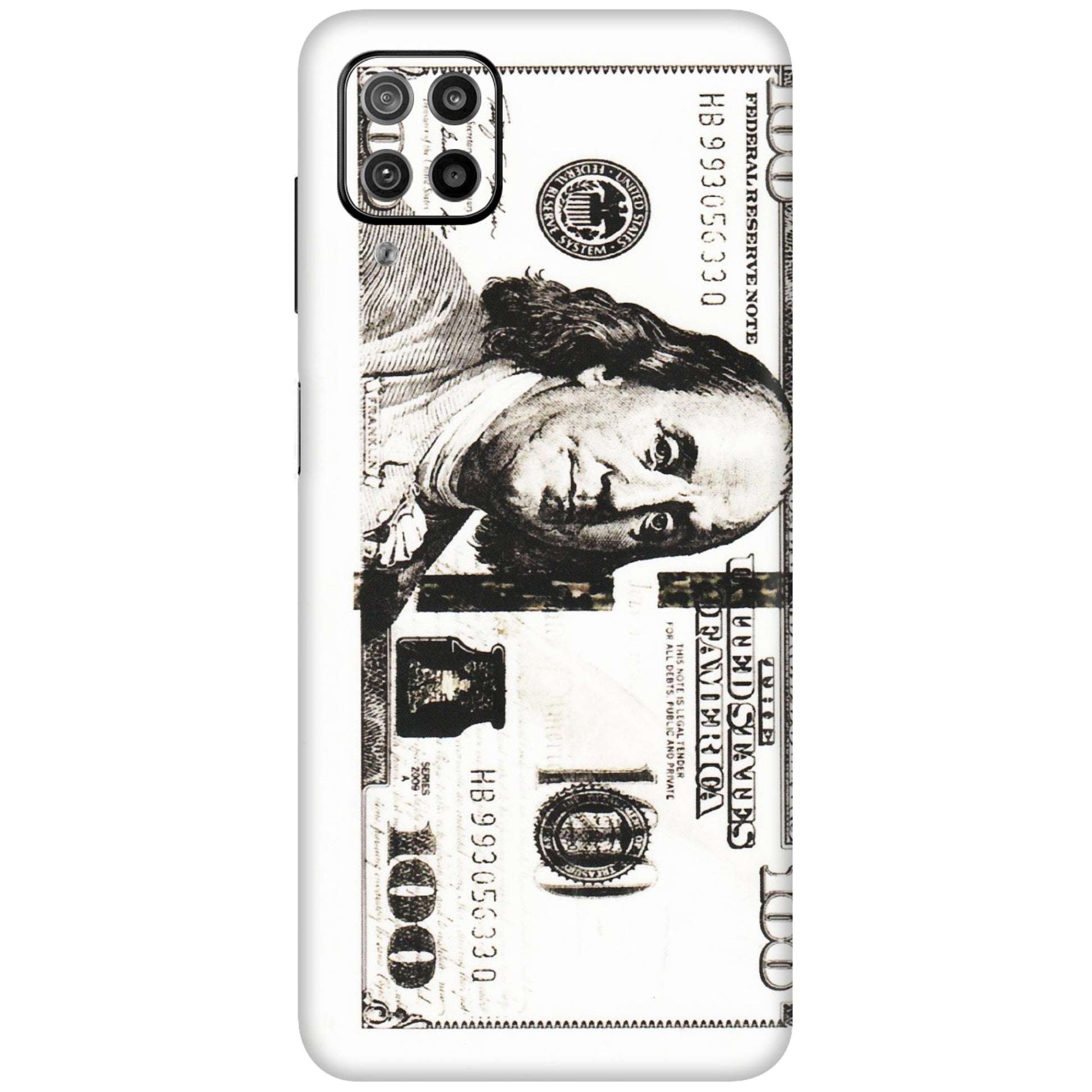Samsung M/F/Note/Flip and C Phone Skins (All Models) - 100 Dollar Currency - Transparent Finish (T-01) Samsung Galaxy F12