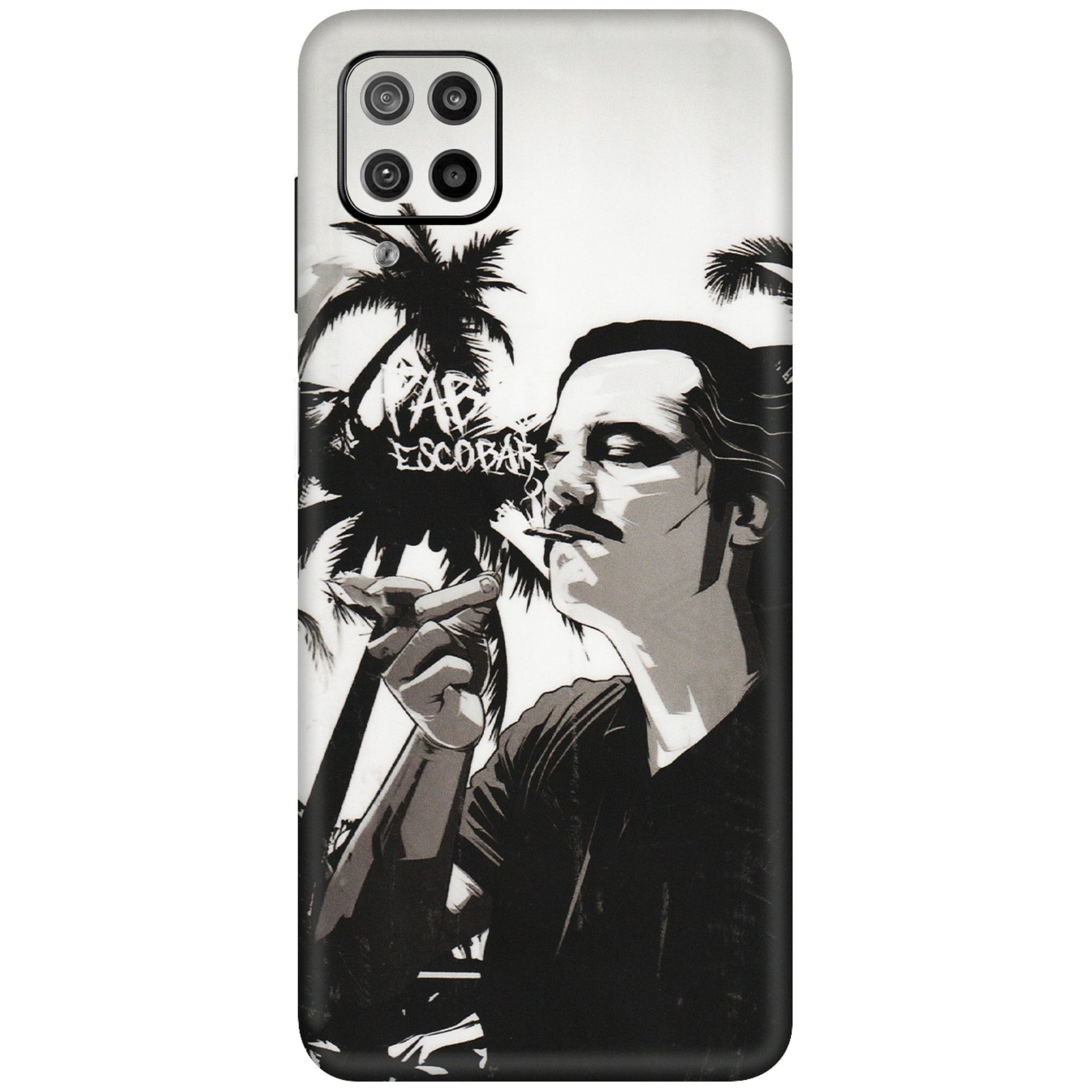 Samsung M/F/Note/Flip and C Phone Skins (All Models) - Pab Escobar - Transparent Finish (T-05) Samsung Galaxy F12