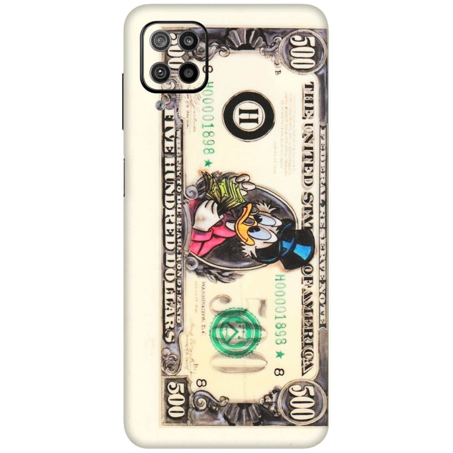Samsung M/F/Note/Flip and C Phone Skins (All Models) - Five Hundred Dollar Duck - Transparent Finish (T-15) Samsung Galaxy F12