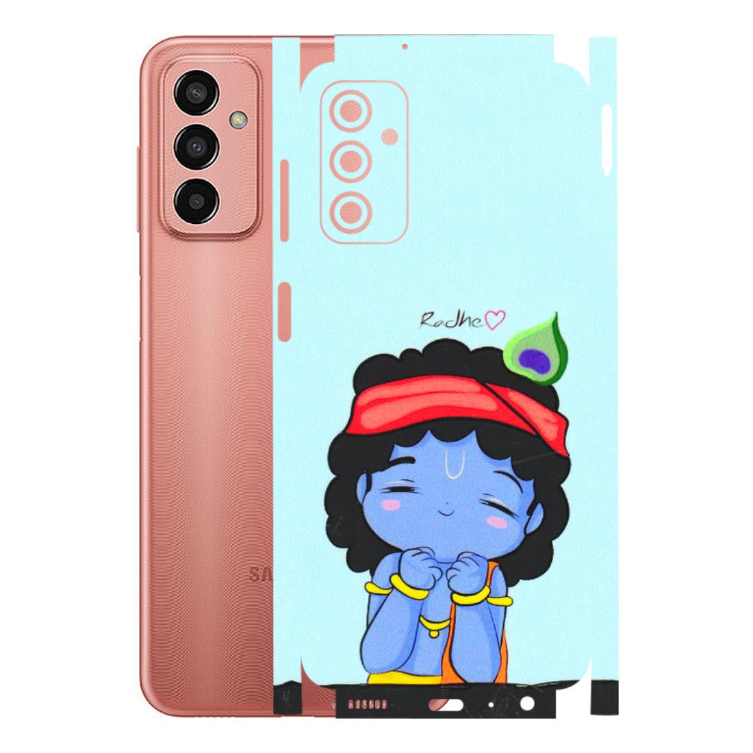 Samsung M/F/Note/Flip and C Phone Skins (All Models) - Radhe Radhe Cute Toon - 3D Embossed Finish (L-05) Samsung Galaxy F13