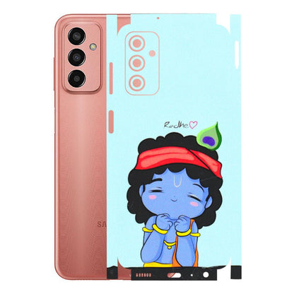 Samsung M/F/Note/Flip and C Phone Skins (All Models) - Radhe Radhe Cute Toon - 3D Embossed Finish (L-05) Samsung Galaxy F13