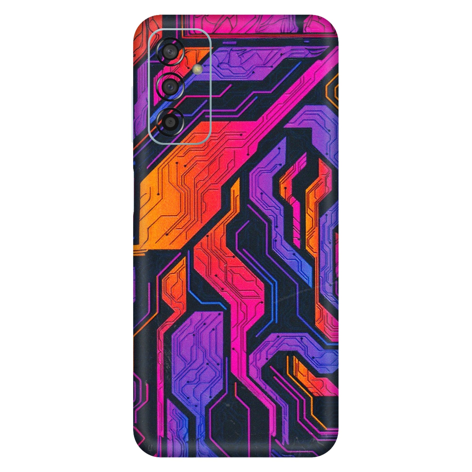 Samsung M/F/Note/Flip and C Phone Skins (All Models) - Tech Circuits Futuristic - 3D Embossed Finish (L-07) Samsung Galaxy F13