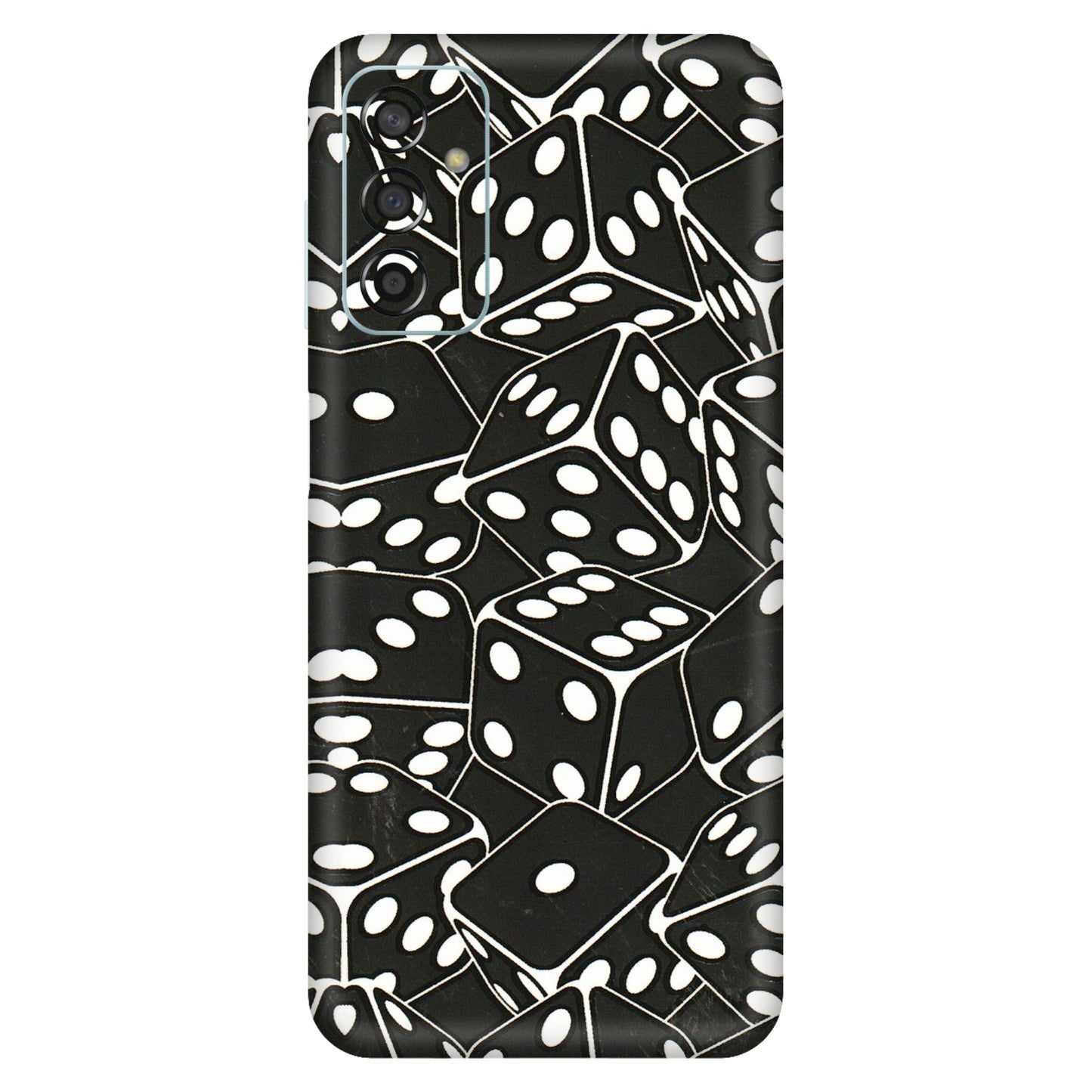 Samsung M/F/Note/Flip and C Phone Skins (All Models) - Big Black Dices - 3D Embossed Finish (L-106) Samsung Galaxy F13