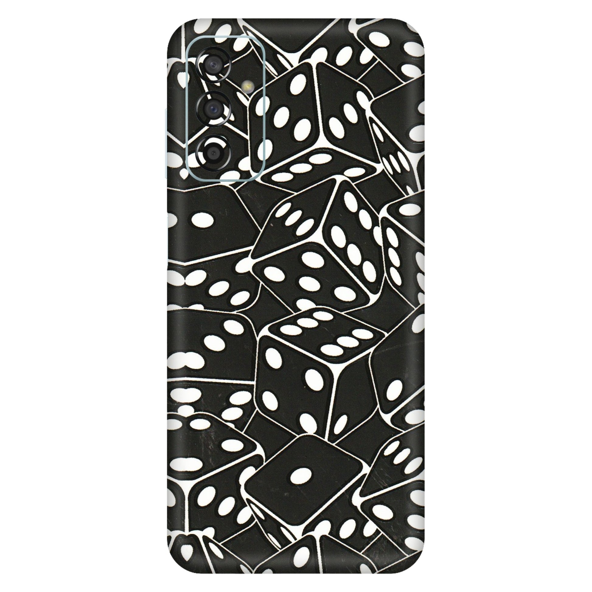 Samsung M/F/Note/Flip and C Phone Skins (All Models) - Big Black Dices - 3D Embossed Finish (L-106) Samsung Galaxy F13
