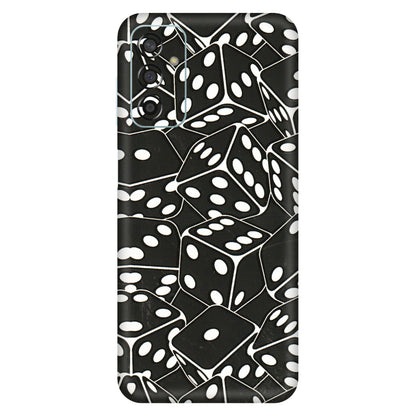 Samsung M/F/Note/Flip and C Phone Skins (All Models) - Big Black Dices - 3D Embossed Finish (L-106) Samsung Galaxy F13