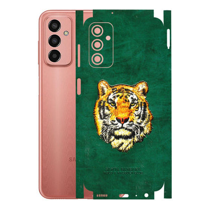 Samsung M/F/Note/Flip and C Phone Skins (All Models) - Leather Feel Tiger - 3D Embossed Finish (L-111) Samsung Galaxy F13
