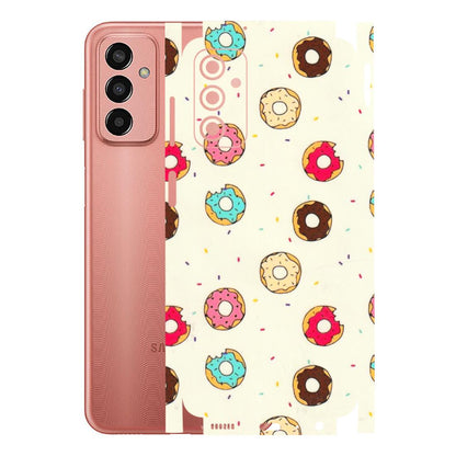Samsung M/F/Note/Flip and C Phone Skins (All Models) - Mini Donuts Doodle Art - 3D Embossed Finish (L-122) Samsung Galaxy F13
