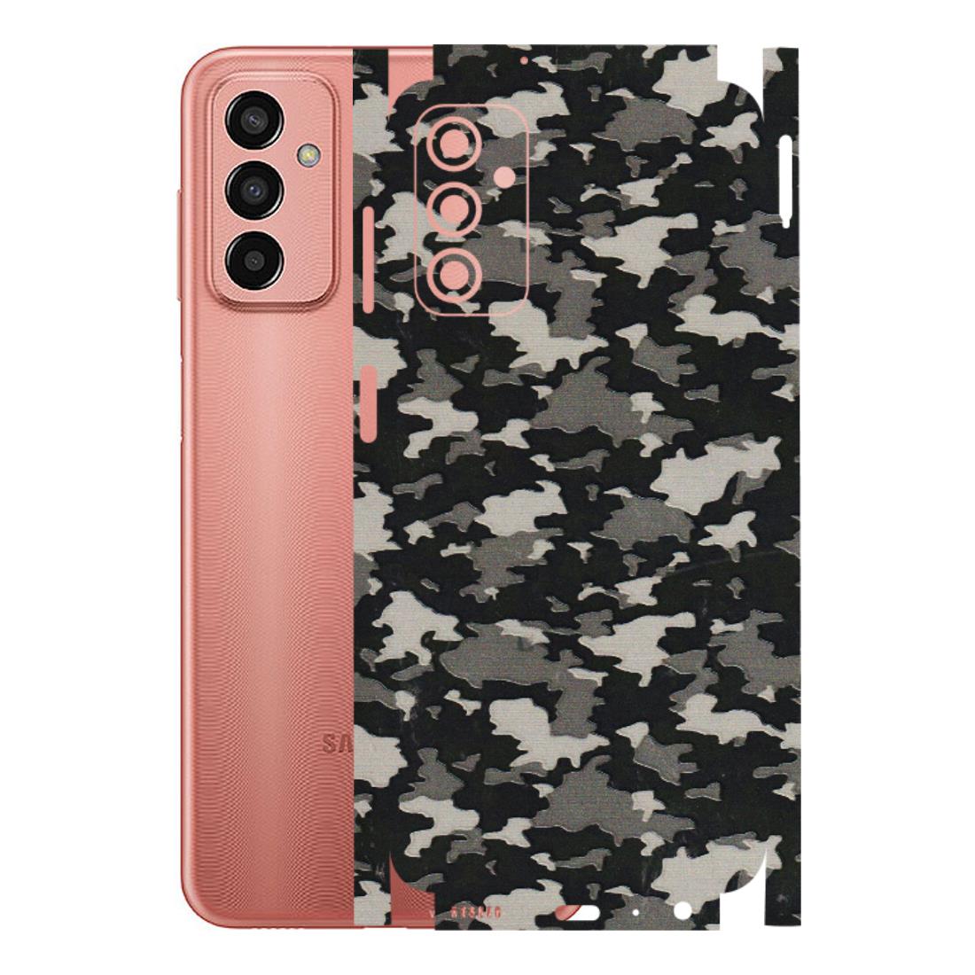 Samsung M/F/Note/Flip and C Phone Skins (All Models) - Black/Grey Camoflaunge - 3D Embossed Finish (L-142) Samsung Galaxy F13