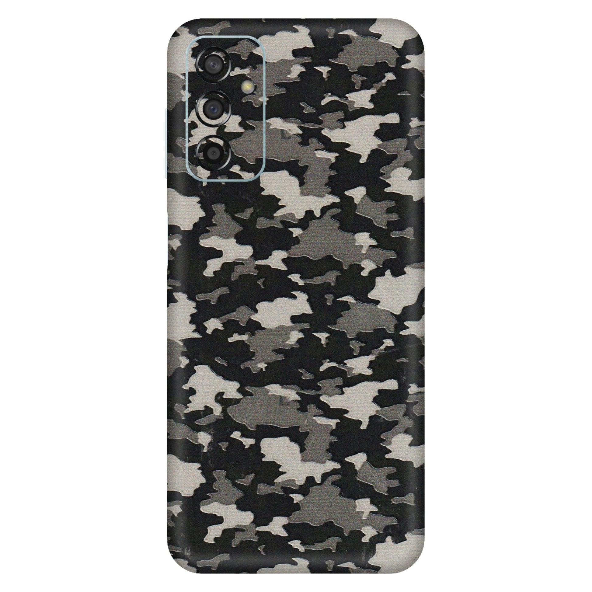 Samsung M/F/Note/Flip and C Phone Skins (All Models) - Black/Grey Camoflaunge - 3D Embossed Finish (L-142) Samsung Galaxy F13