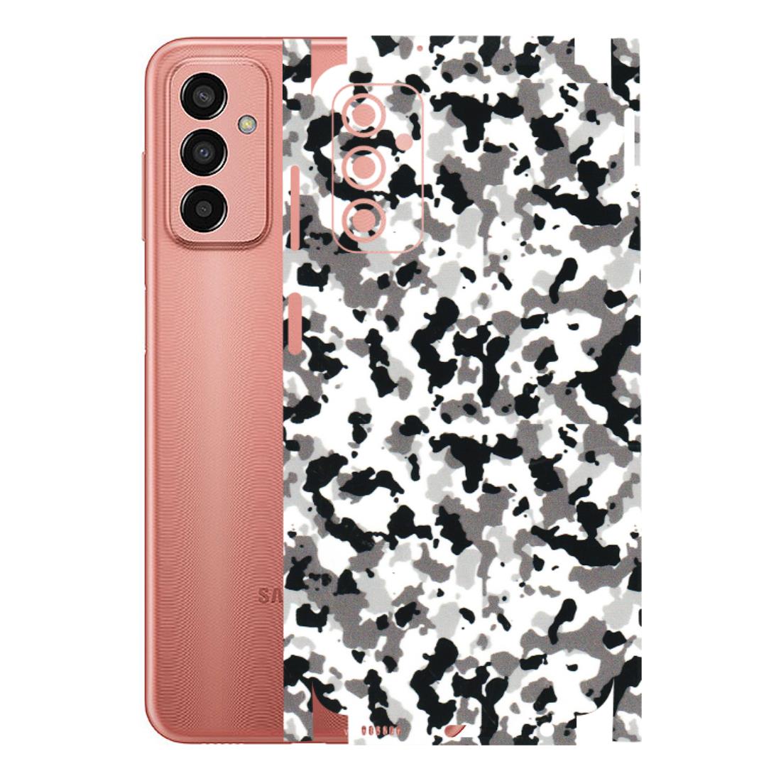 Samsung M/F/Note/Flip and C Phone Skins (All Models) - White Black Camouflage - 3D Embossed Finish (L-18) Samsung Galaxy F13