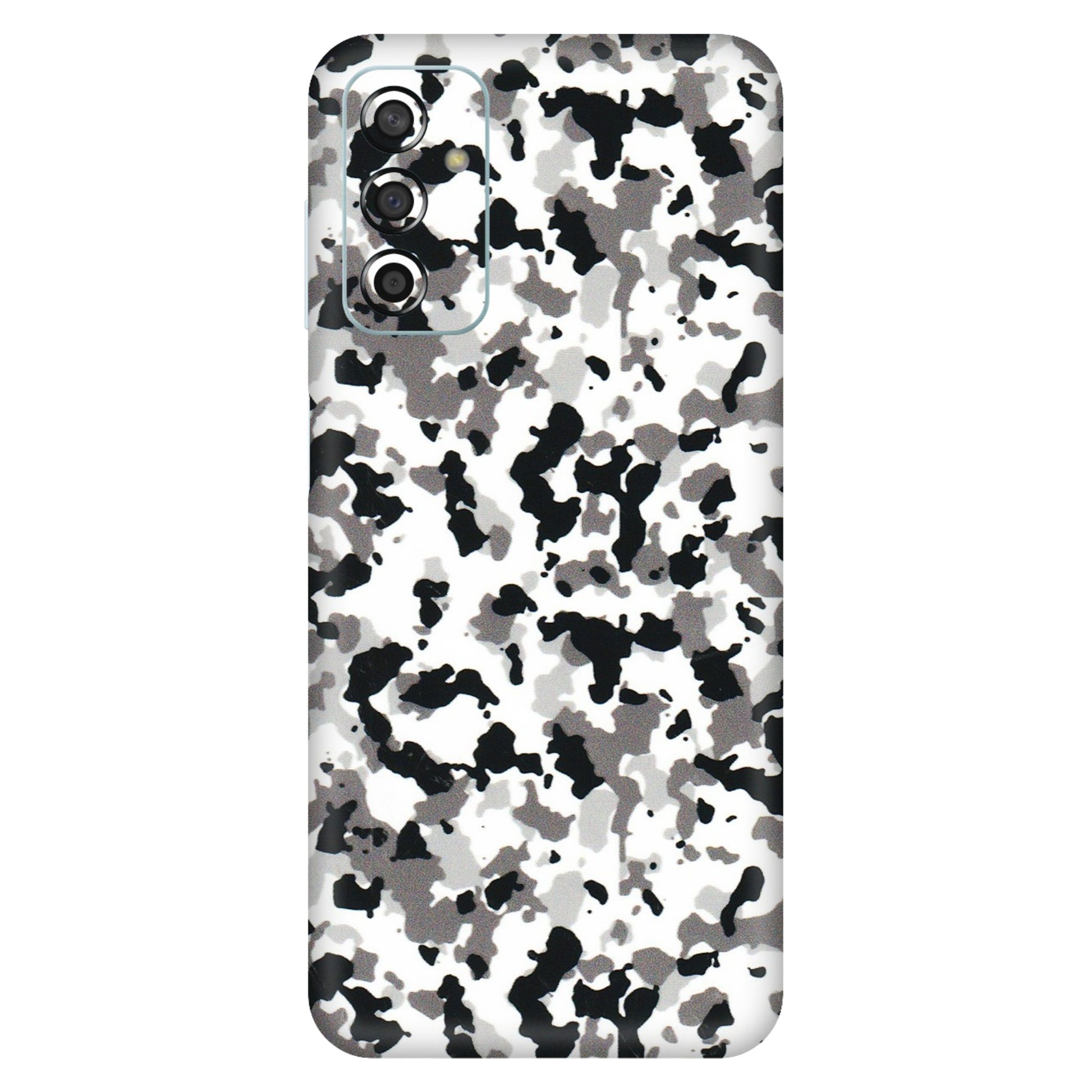 Samsung M/F/Note/Flip and C Phone Skins (All Models) - White Black Camouflage - 3D Embossed Finish (L-18) Samsung Galaxy F13
