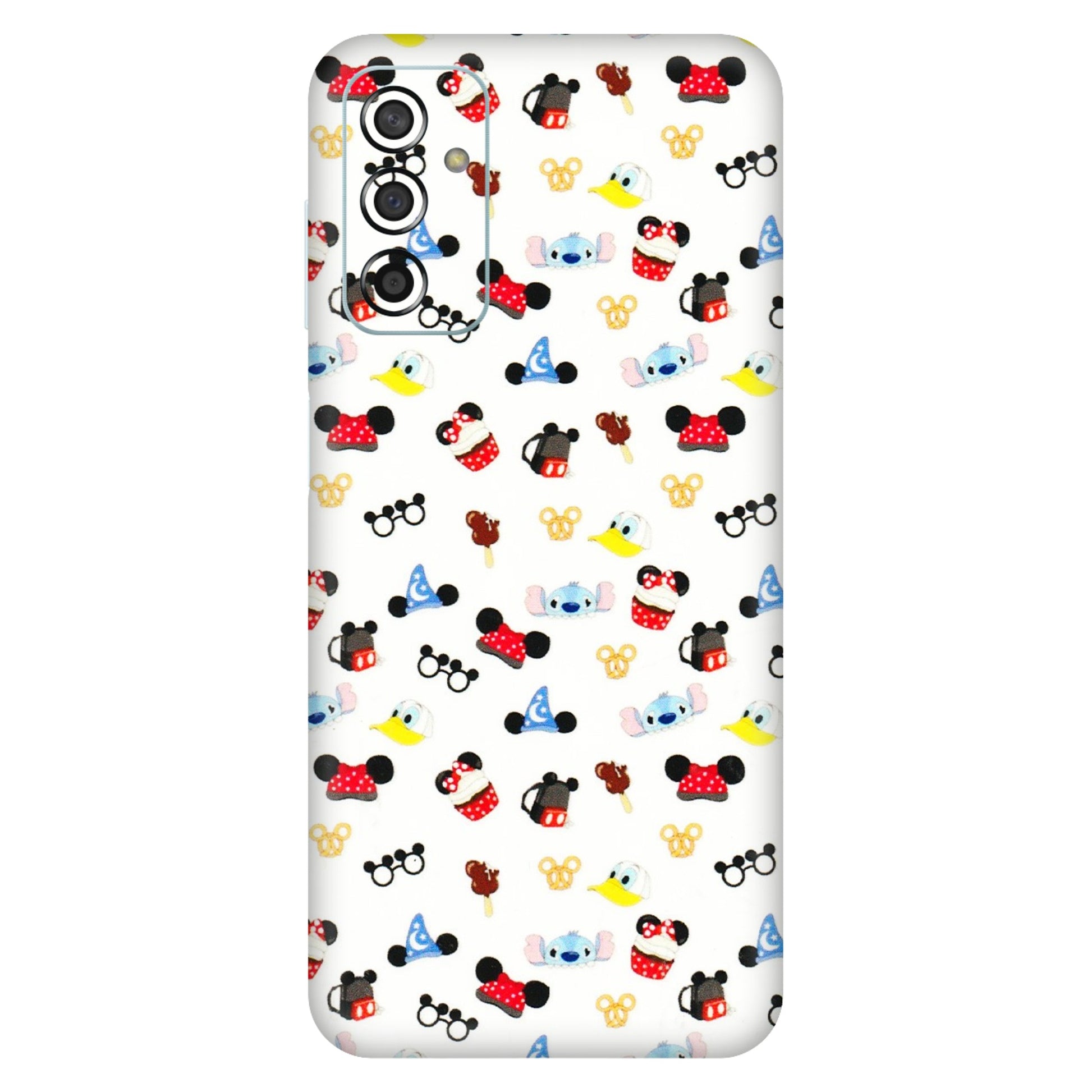 Samsung M/F/Note/Flip and C Phone Skins (All Models) - Minnie Mouse & Donald Doodles s - 3D Embossed Finish (L-194) Samsung Galaxy F13